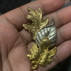 Avon Gold and Silver Leaf Brooch